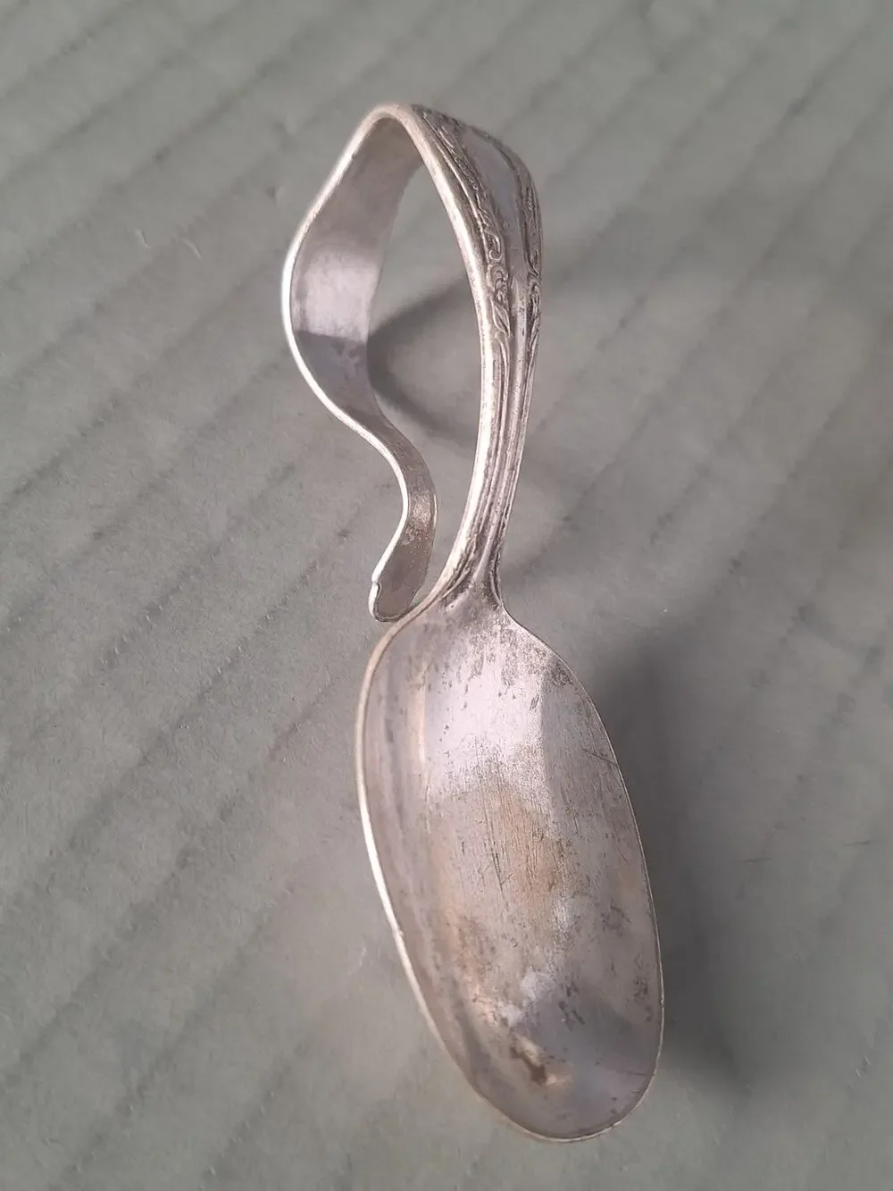 Vintage Oneida Rogers Silverplate Baby Spoon Bent Handle Teething Margate